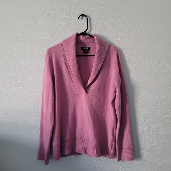 Lord & Taylor Cashmere V-neck Sweater - Picture 7 of 12